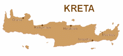 Kretakarte Mochlos - Lage der Stein-Villa in Ostkreta